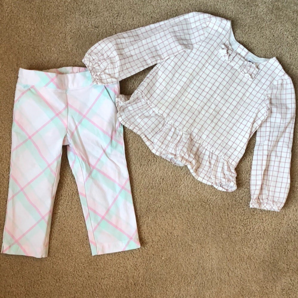 Janie and Jack 2 piece lot Pants and Top